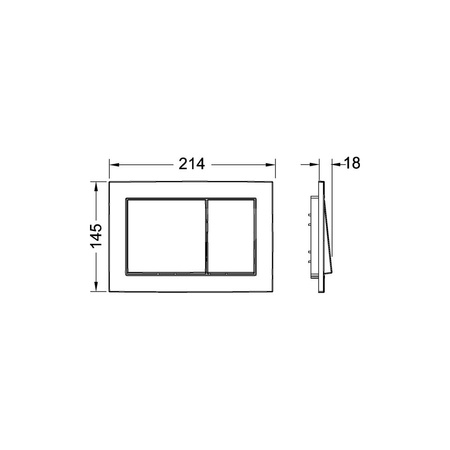 TECEbase - przycisk spłukujący do WC z tworzywa, biały