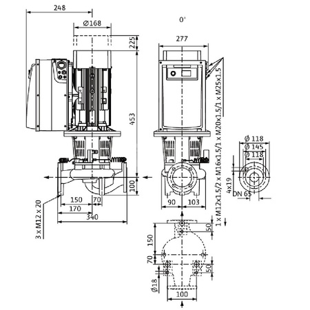 Pompa obiegowa WILO Stratos GIGA typu in-line z silnikiem znormalizowanym 50/60 Hz 4620obr/min