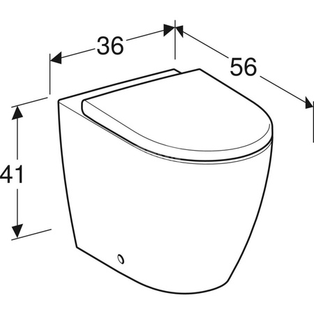 Stojąca miska WC iCon lejowa, przylegająca do ściany, ukryte mocowania, Rimfree, Biały-alpin / Matowy, zestaw z deską
