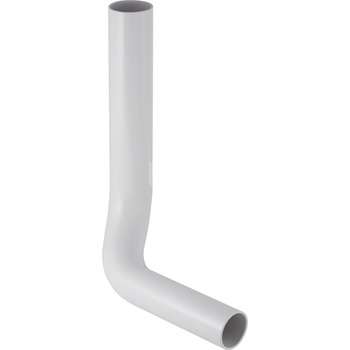Rura spłukująca, niecentryczna, lewa, 8cm, biały-alpin