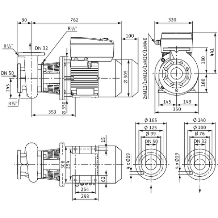 Pompa obiegowa Wilo-CronoBloc BL-E 32/220-11/2-R1 elektronicznie regulowana pompa dławnicowa o konstrukcji typu Inline z przyłączem kołnierzowym i automatycznym dopasowaniem wydajności. Bez czujnika różnicy ciśnień.