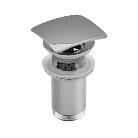 SPPM00K Z-r spust.mos. G11/4 do umywalki z przelew. przycisk kwadratowy wypukły chromowany