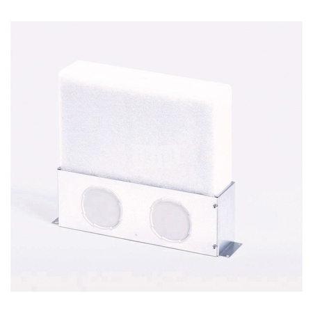 Podłogowy wylot powietrza, z 2 przyłączami do łącznika przejściowego, Ø75/62 mm i Ø92/75 mm wraz z montażową osłoną zabezpieczaj