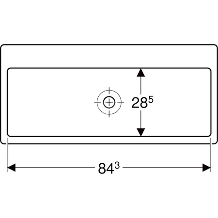 Umywalka dla dzieci Geberit Bambini, B90, do dwóch baterii umywalkowych