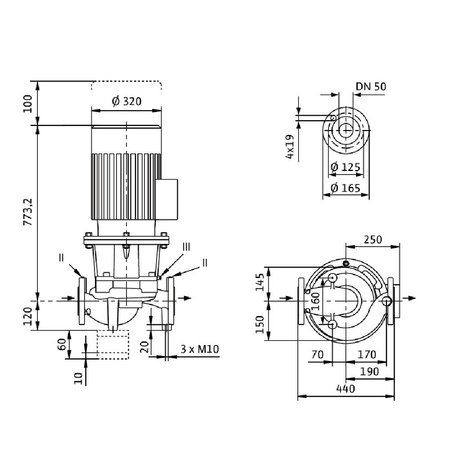 Pojed. standard. pompa dławnicowa CronoLine- IL 50/210-11/2-S1