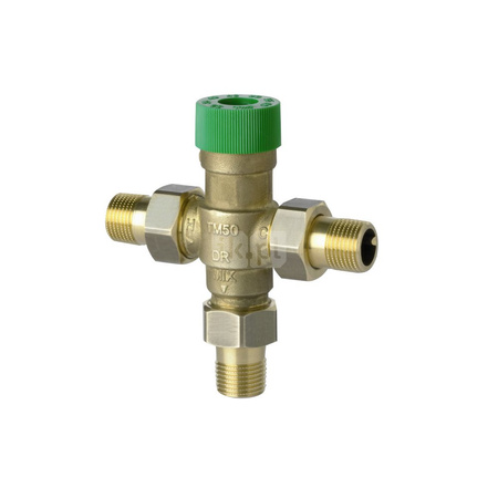 Zawór termostatyczny c.w.u., bez śrubunków, zakres 30-60°C