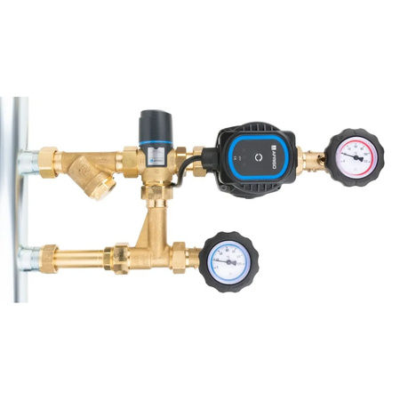 Zestaw mieszający ze sprzęgłem hydraulicznym BPS 961 AP, człon z zaworem obrotowym ARV 362 i termostatycznym ATM 561, pompy AFRISO APH