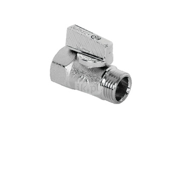 MINI zawór kulowy, 1/2 GZ x 1/2 GW, uchwyt czerwony