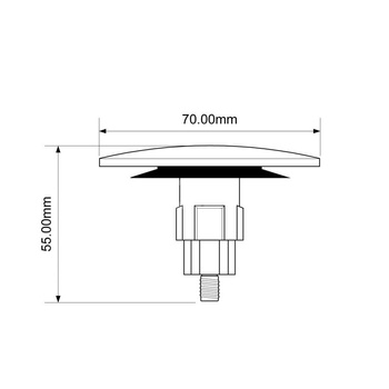 Korek "klik-klak" do wanny i brodzika, chrom