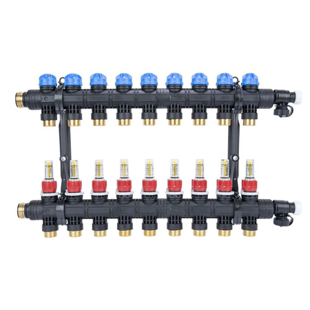 Rozdzielacz ProCalida EF1 K 9 obiegów grzewczych, G1", 0,2 - 1,6 l/min