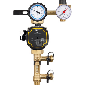 Jednodrogowa solarna grupa pompowa PrimoSol 130-1 z pompą Grundfos UPM3 25-75