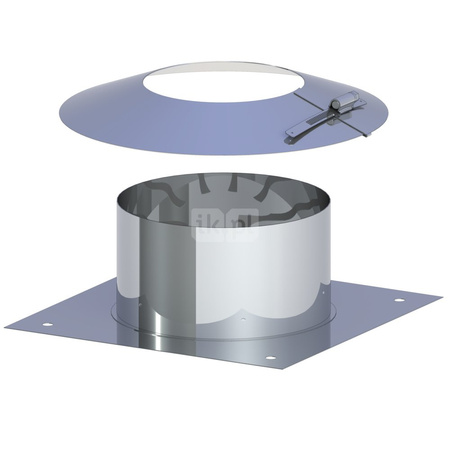 Przykrycie wylotu komina (stal nierdzewna) Ø60/100mm 