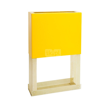 Postument z laminatu do punktu red-pom na 2 gazomierze z laminatu o podstawie 600x250mm, H=1000mm - popielaty