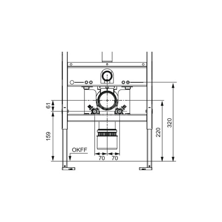 TECEone - zestaw montażowy do zabudowy suchej do spłuczek Base i Uni