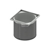 TECEdrainpoint S - nasadka z ramką rusztu z tworzywa sztucznego 100 x 100 mm