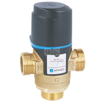 Termostatyczny zawór mieszający ATM 341, DN15, G3/4", 20-43°C, Kvs 1,6 m3/h