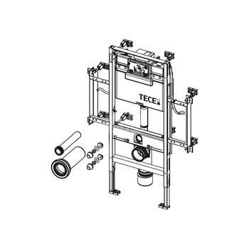 TECEprofil - stelaż podtynkowy do WC dla osób niepełnosprawnych ze spłuczką podtynkową