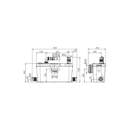 Pompa do ścieków WILO HiSewlift 350 Hz / 3.029m³/h / 0.4W