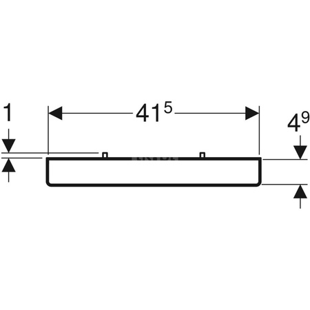 Uchwyt na ręczniki iCon 42,4x1,9x4,9 chrom błyszczący