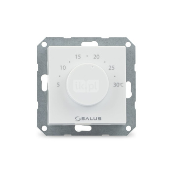 Przewodowy, podtynkowy, elektroniczny regulator temperatury - dobowy, 230V, biały, montaż do ramki 55x55