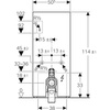 Moduł sanitarny Geberit Monolith Plus do WC stojącego, H114, czarny, boki czarne
