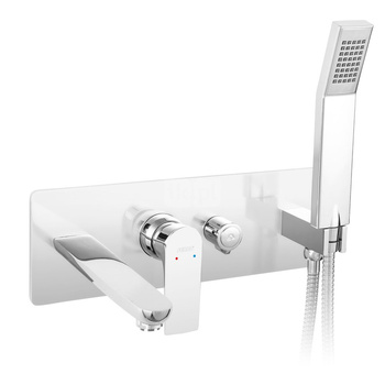 ALGEO SQUARE bateria wannowa podtynkowa ścienna, chrom