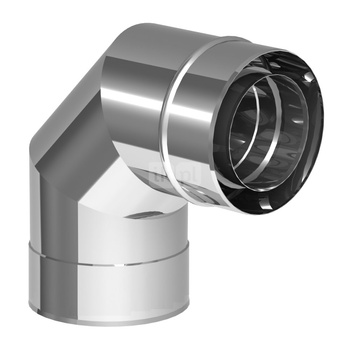 Kolano sztywne 87st. fi100/150mm z uszczelką płaszcz zewnętrzny wysoki połysk