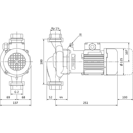 Pompa obiegowa WILO VeroLine-IPL typu in-line z silnikiem znormalizowanym 50 Hz 2860obr/min
