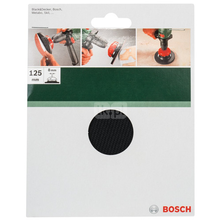 Elastyczny pad szlifierski z systemem mocowania na rzepy D= 125, system mocowania na rzepy