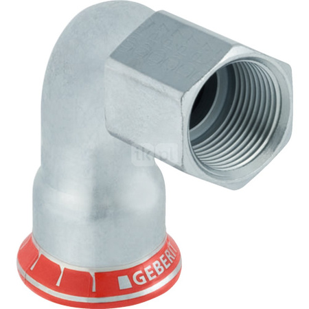 Kolano Geberit Mapress C-Stahl przejściowe 90° z gw.wewn. d22-Rp½