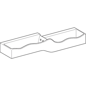 Umywalka dla dzieci Geberit Bambini, B180, do czterech baterii umywalkowych, niższa umywalka po prawej stronie