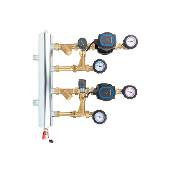 Zestaw mieszający ze sprzęgłem hydraulicznym BPS 961 AP, człon z zaworem obrotowym ARV 362 i termostatycznym ATM 561, pompy AFRISO APH