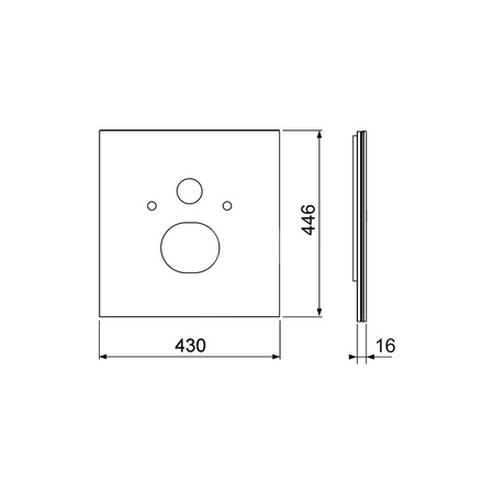 TECElux - dolna obudowa szklana do WC z bidetem Duravit, szkło białe