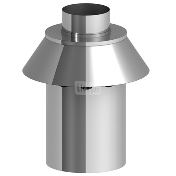 Zakończenie pionowe systemu TWIN długość 250mm fi80/125mm płaszcz zewnętrzny wysoki połysk