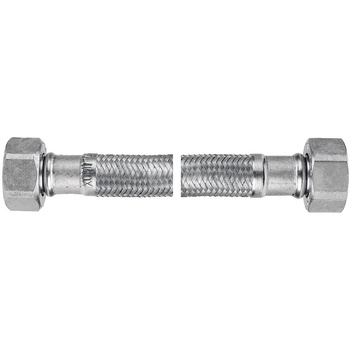 Wąż w oplocie stalowym L-20 cm 1/2" n-n z uszczelką