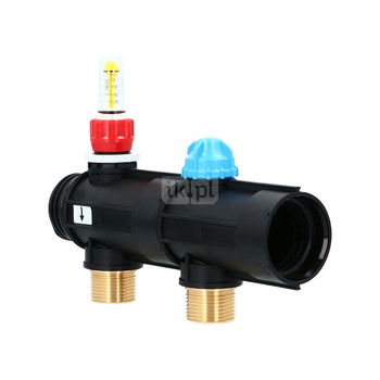 Obieg rozdzielacza ProCalida IN 1 1/2", rozstaw 100 mm, G1", rotametr 4÷20 l/min