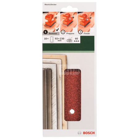 10-częściowy zestaw papierów ściernych do szlifierek oscylacyjnych K = 60