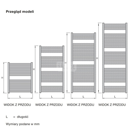Grzejnik drabinkowy ZEHNDER Klaro, 1466/500mm, kolor Biały, moc 716W