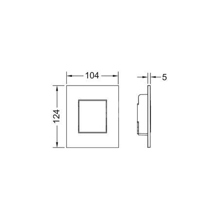 TECEnow - przyciski spłukujący z tworzywa do pisuaru U1, biały