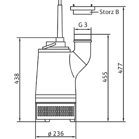 Pompa zanurzeniowa do ścieków WILO EMU KS 3x400V, moc 2.85W