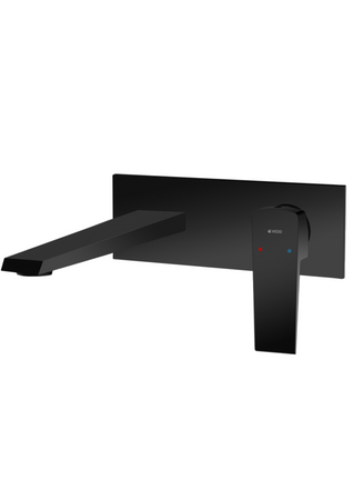 Sette Nero bateria umywalk. ścien.2-otw czarny mat