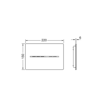 TECEsolid - mechanizm spłukujący elektroniczny do WC, zasilanie 230/12 V, chrom połysk