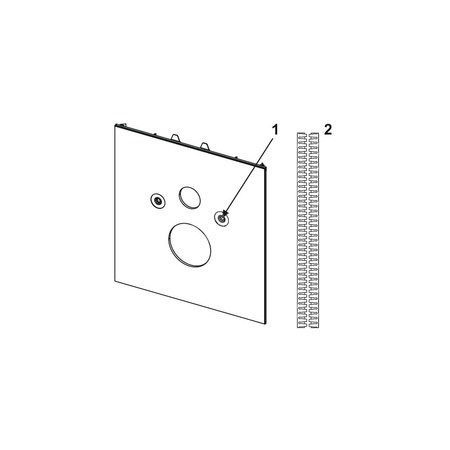 TECElux - dolna obudowa szklana dla standardowego WC, szkło białe