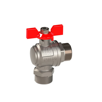 SENA VA30 zawór kulowy, kątowy, 3/4 GZ x 3/4 GZ, uchwyt motylkowy