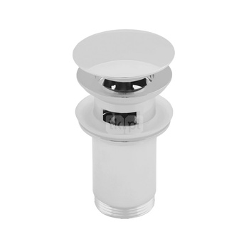 SPPMW01OW Z-r spust.mos. G11/4 do umywalki z przelew.wysoki przycisk duży okrągły wypukły biały