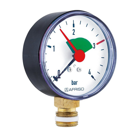 Manometr grzewczy HZ 63 RAD fi 63 mm 0-4 bar 3/8 rad kl 2 5