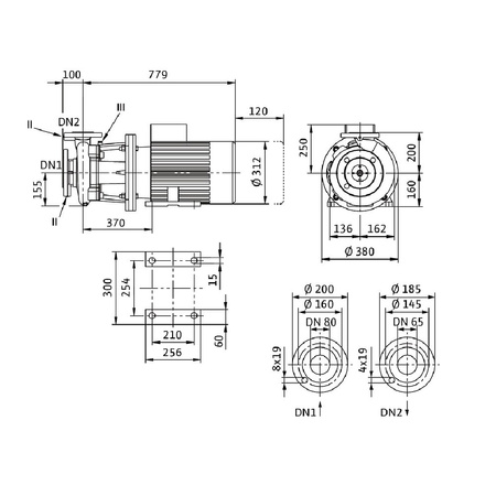 Pompa obiegowa Wilo-CronoBloc BL 65/170-11/2-IE3 dławnicowa o konstrukcji blokowej z przyłączem kołnierzowym. Wszechstronne zastosowanie. Powłoka kataforetyczna wszystkich elementów żeliwnych zapewnia wysoką odporność na korozję i trwałość.