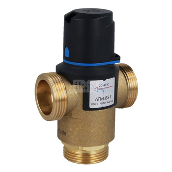 Termostatyczny zawór mieszający ATM 881, DN25, G1 1/4", 20÷43°C, Kvs 4,2 m3/h