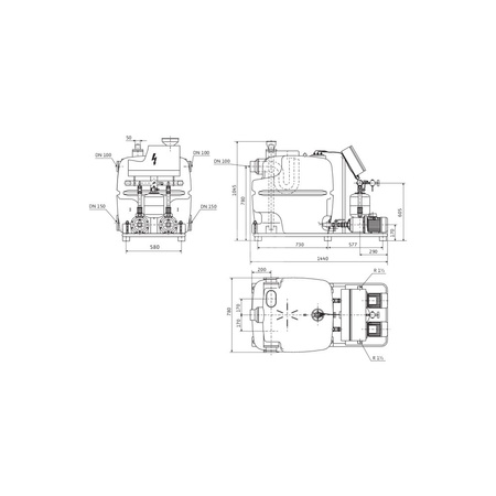 Pompa do ścieków WILO RainSystem AF50 Hz / 5.113m³/h / 1.1W