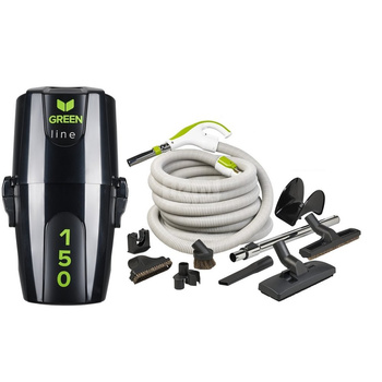 Pakiet jednostka centralna Green Line 150 z zestawem do sprzątania Komfort z wężem o dł. 9m z włącznikiem on/off